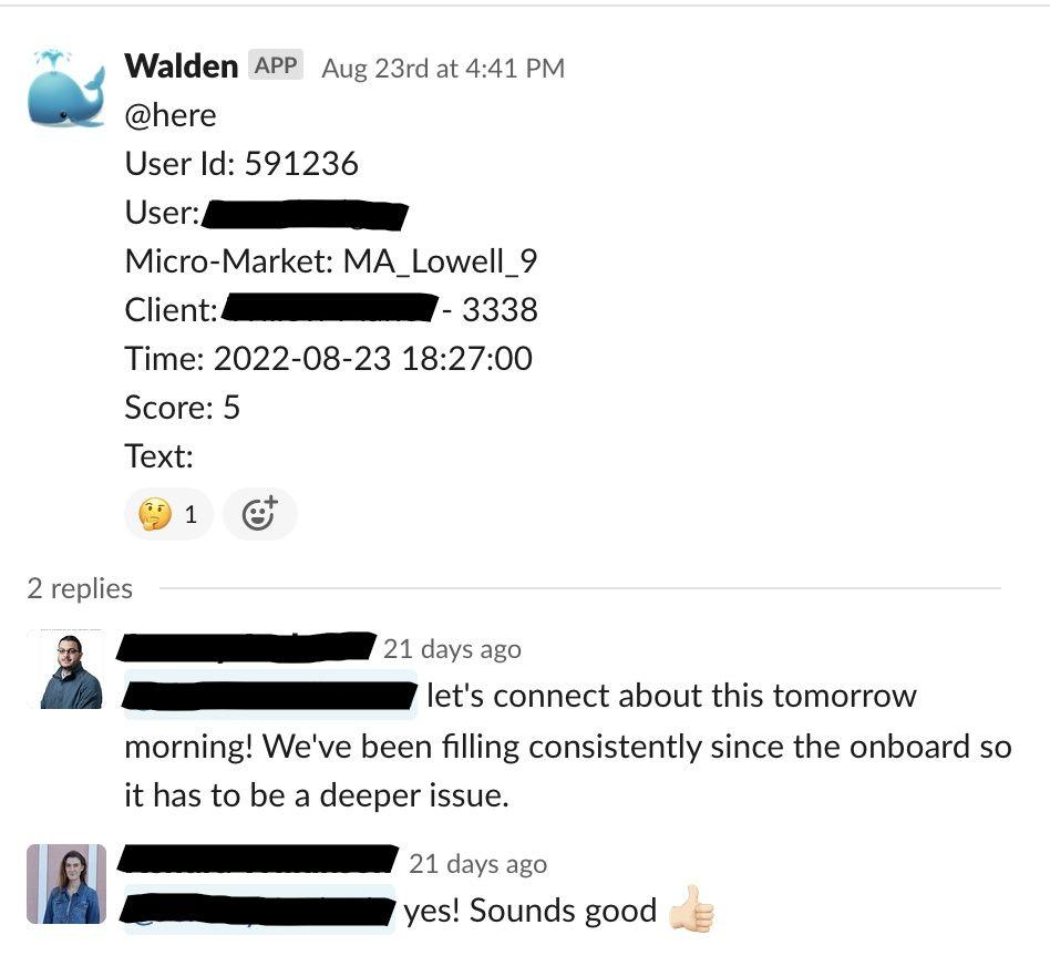 image of real-time Slack notification