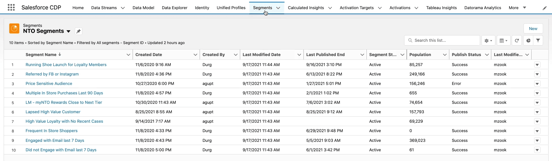 Segments in Salesforce CDP