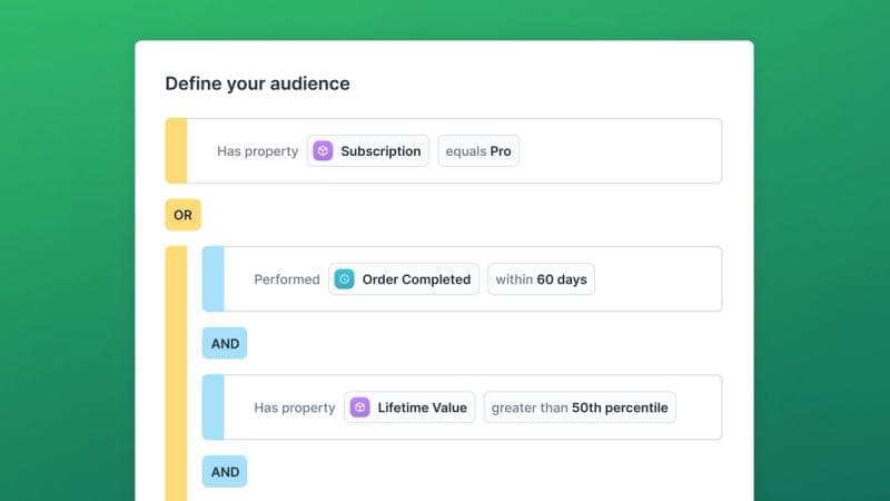 Hightouch's audience builder in Customer Studio