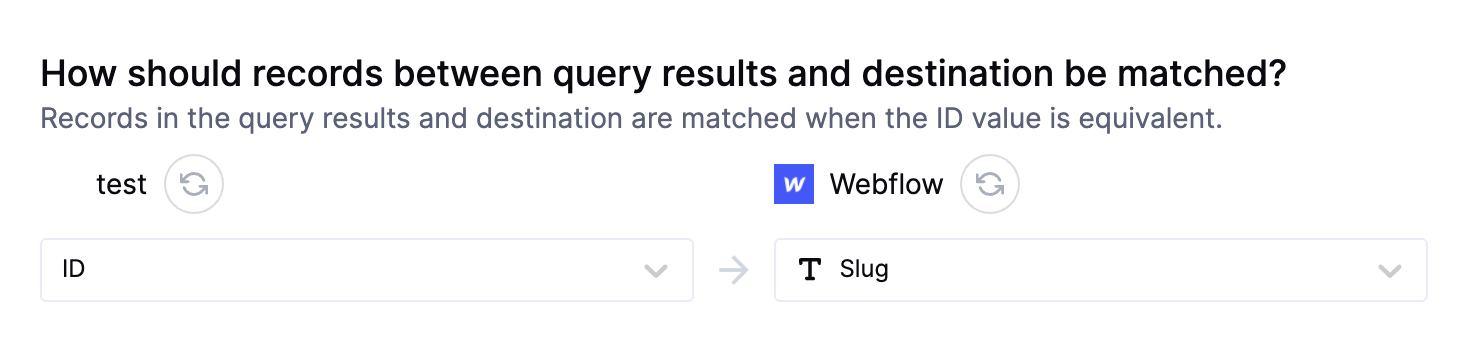 Webflow record matching